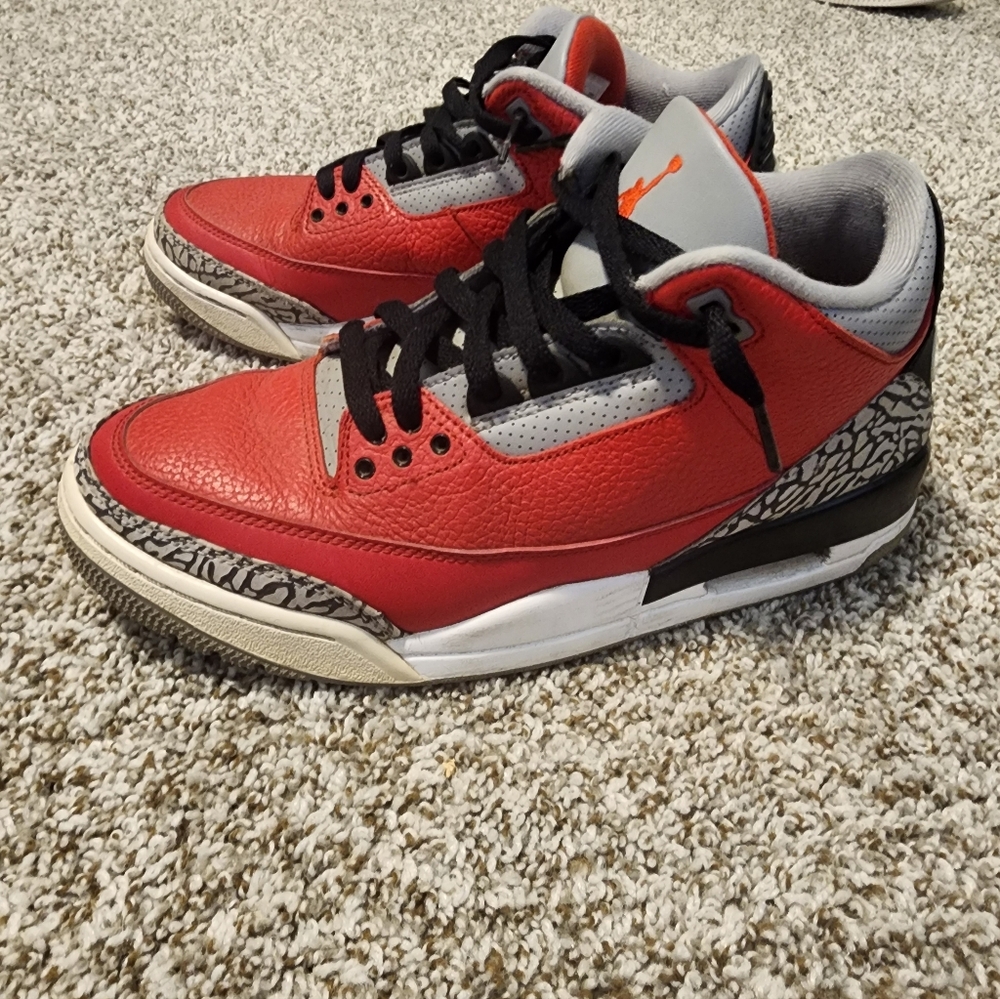 Used Air Jordan 3 Retro "Red Cement/Unite"